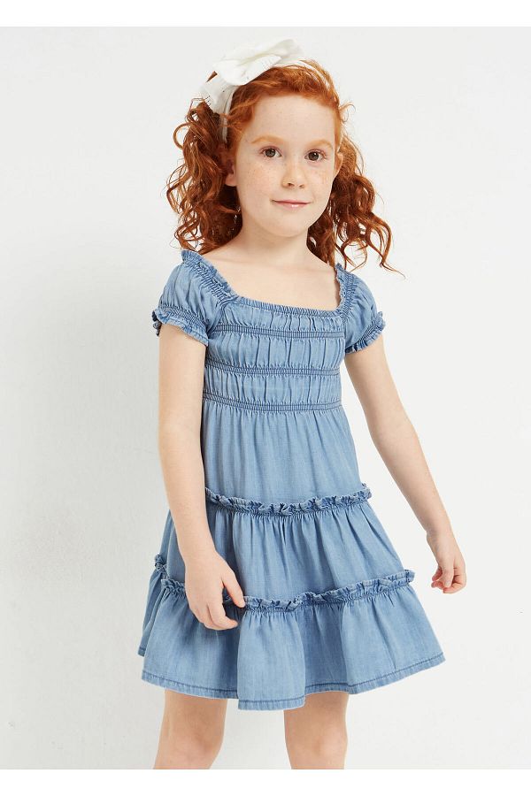 Mayoral Girl s Denim Dress 3937 Trendyol