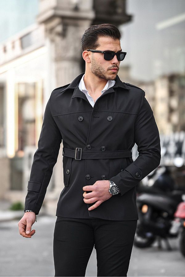 Stand collar single breasted epaulet design coat new arrivals