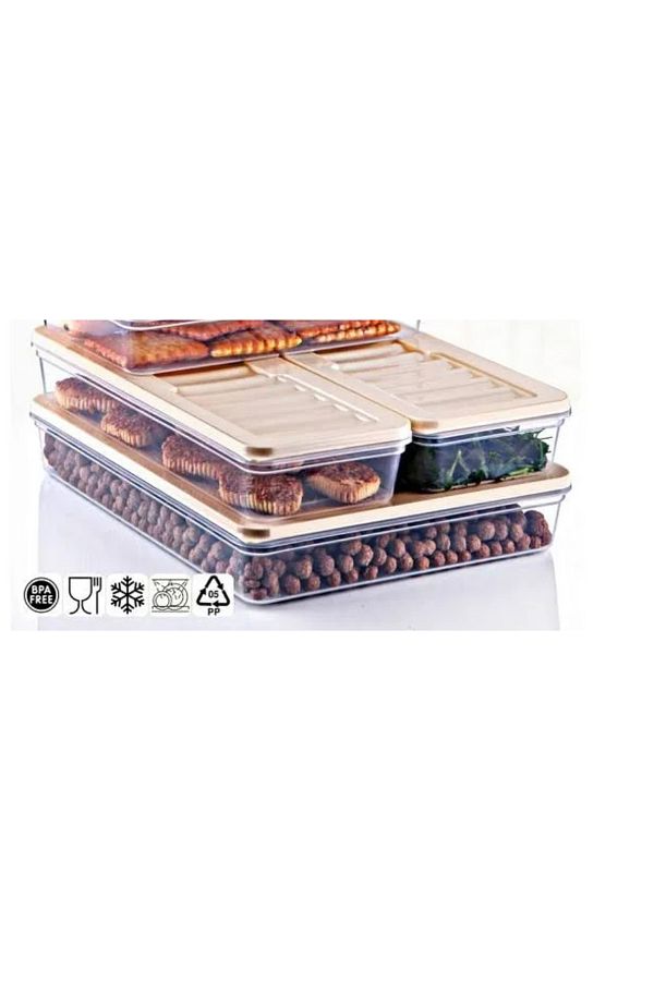 Hane216-Set of 3 Freshbox Storage Container Suitable for Microwave and Diffraction 1