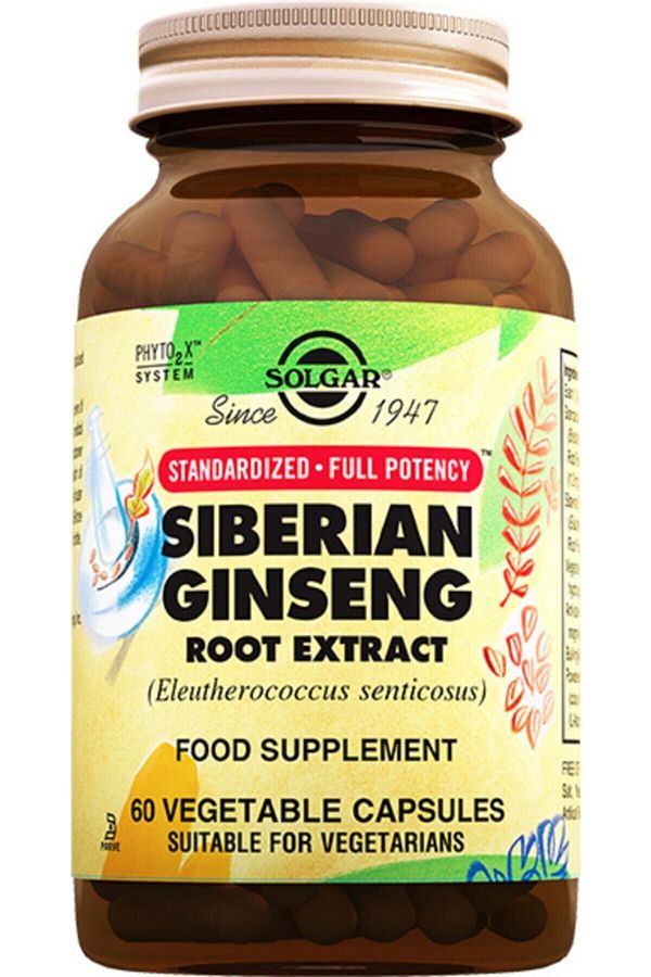 Solgar-Siberian Ginseng Root Extract 60 Capsules (siberian Ginseg) 1