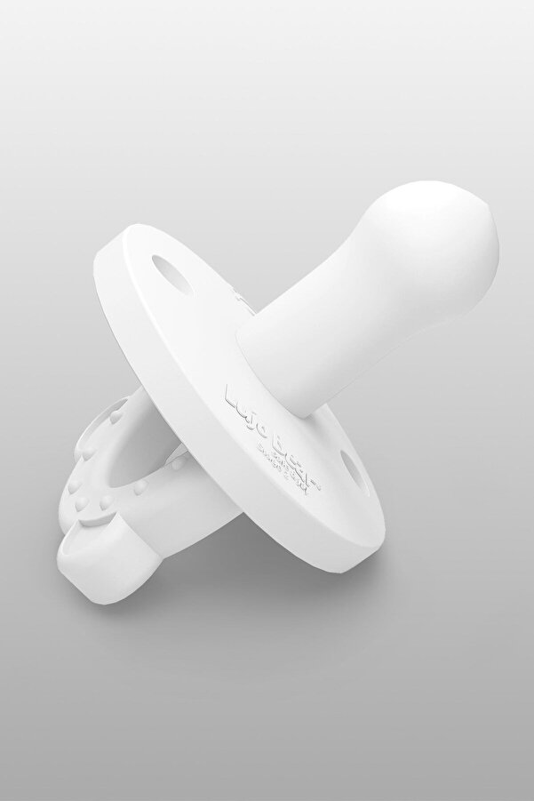 lujobear Silikon Emzik Ve Diş Kaşıyıcı White  Stage 2 Dişli Bebekler Için  +6ay