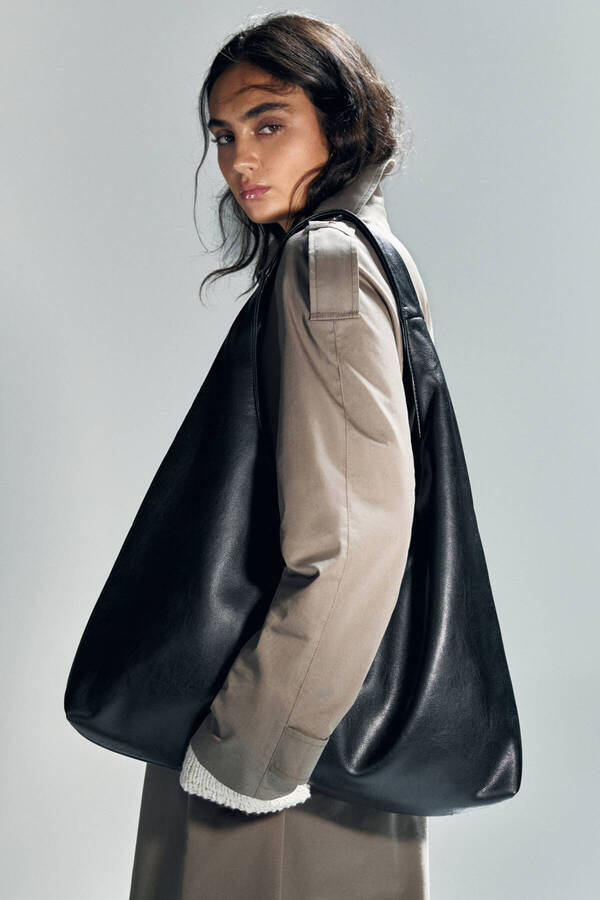 Pull & Bear-Suni deri tote çanta 1