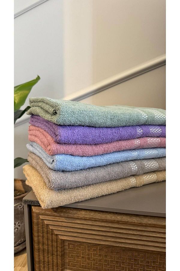 OYALI HOME COLLECTION Colorful Large Size Towel 100 Cotton Soft and Fast Drying 70X140 Trendyol