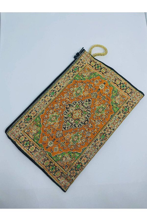 GALATA GIFT-محفظة نسائية متوسطة الحجم - أنيقة، بسحاب، مبطنة، محفظة عملات معدنية بنمط الكليم 15x10 1