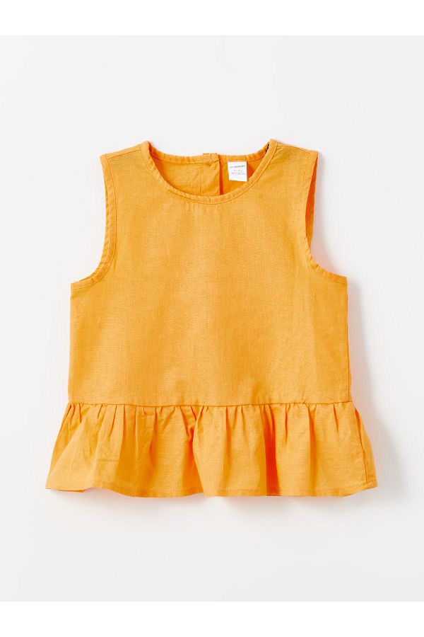 LC Waikiki-Ärmellose Bluse mit Blumenmuster und Rundhalsausschnitt für Babys 1