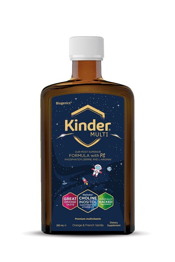 Kinder-Multi 250 ml - L-Arginine, Colin, Inositol, Phosphatidylserine, Lutein, Vitamins and Minerals 1