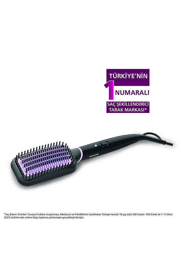 Philips-Bhh880/00 Straightener Comb - Wide Brush, Tourmaline Ceramic, 2 Temperature Settings 1