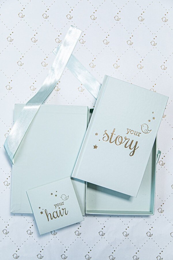 BeyazBirKutu Your Story Baby Journal Kutulu Set - Anne Ve Bebek Günlüğü/anı Defteri-mint