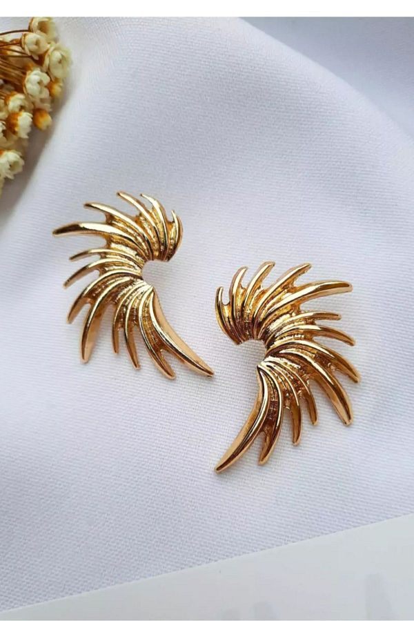 KYOLA DES GN Vintage Gold Wing Earrings Trendyol
