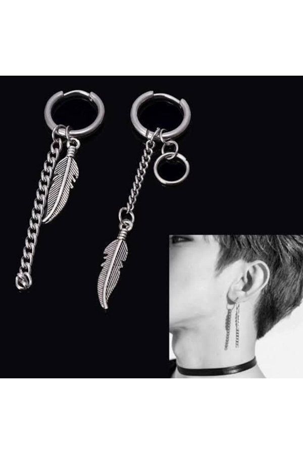 facnspt Bts Idol Feather Earrings PAIR Trendyol