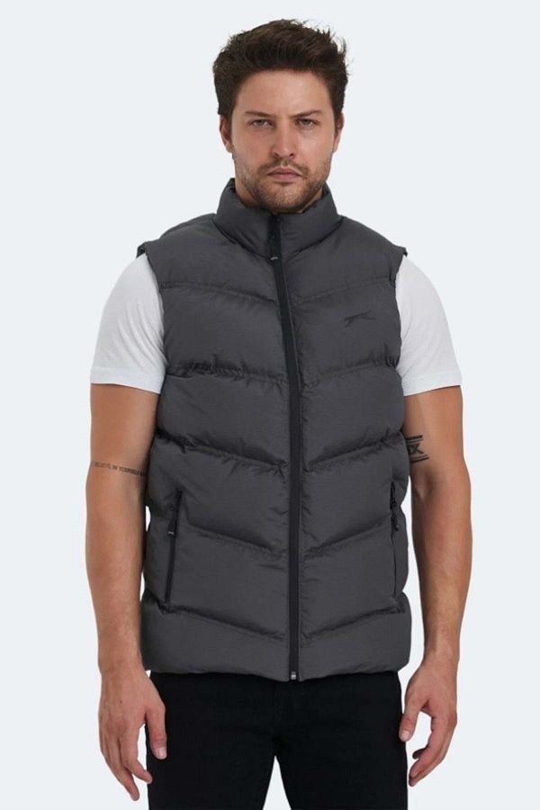 Slazenger St24Ye003 Men s Puffer Vest with Handle Slazenger Gray Trendyol