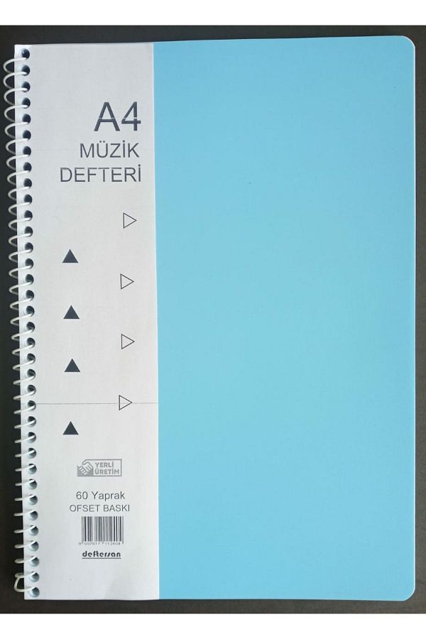 DEFTERSAN-Music Notebook 60 Sheets with Left Key 1