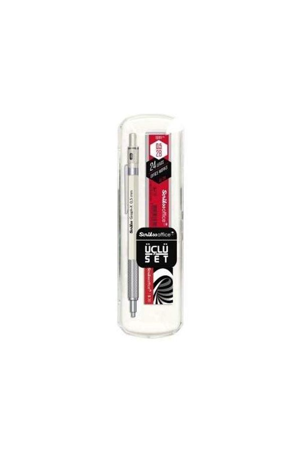 Scrikss-Graph-x Metal 0.5 Mm Versatil Pencil Eraser Tip Set White 1
