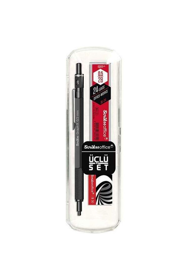 Scrikss-Graph-x Metal 0.5 Mm Versatil Pencil Eraser Tip Set Black 1