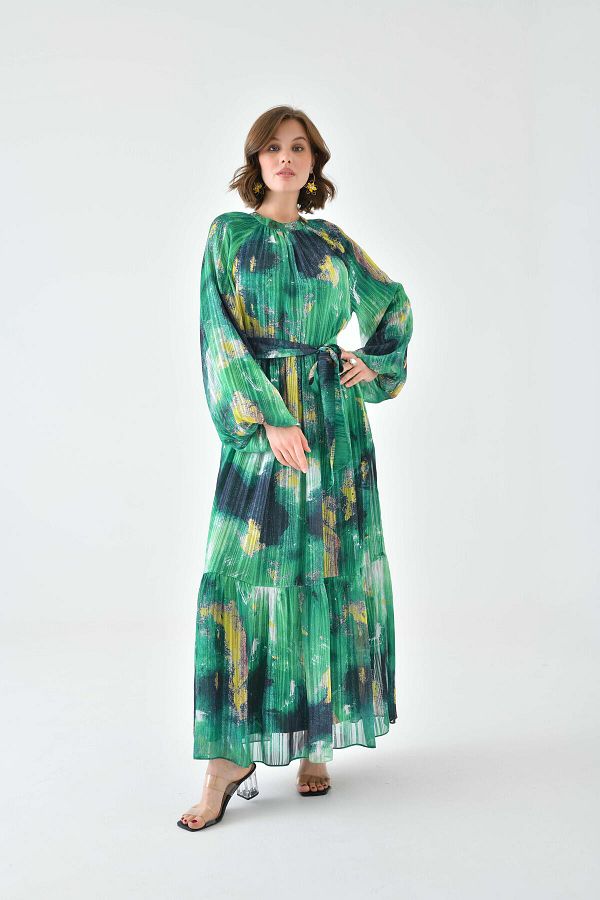 FTZ WOMEN Women s Patterned Dress Benetton 30740 Trendyol