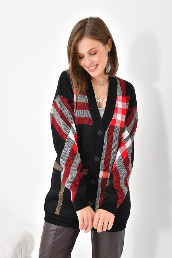FTZ WOMEN Women s Burberry Cardigan Black 20478 Trendyol