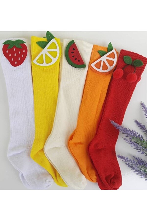 ÖZKARDEŞLER BABY Bebek Diz Altı Çorap Keçe Fükirlü 5li