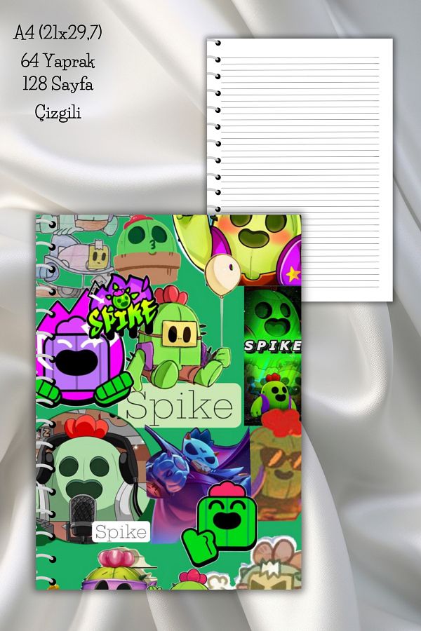 daily notebook-Brawl Stars A4 Lined Notebook | Pvc Cover |   128 Pages |   80Gr Quality Paper | Note Notebook (21X29,7 cm) 1