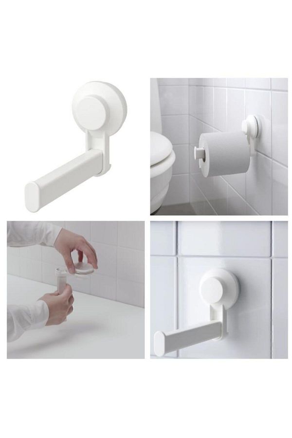 IKEA-Bathroom Toilet Paper Holder with Suction Cup 15 Cm Easily Installed Without Tool Needed 1