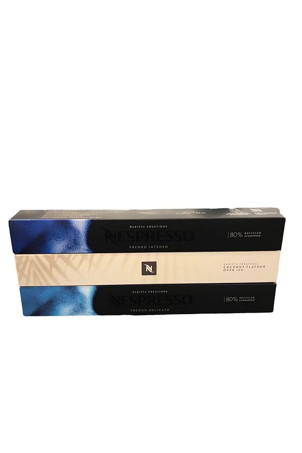 Nespresso-Barista Creations - 3-Piece Cocobolo Eisset: Freddo Delicato, Freddo Intenso Capsule Coffee 1