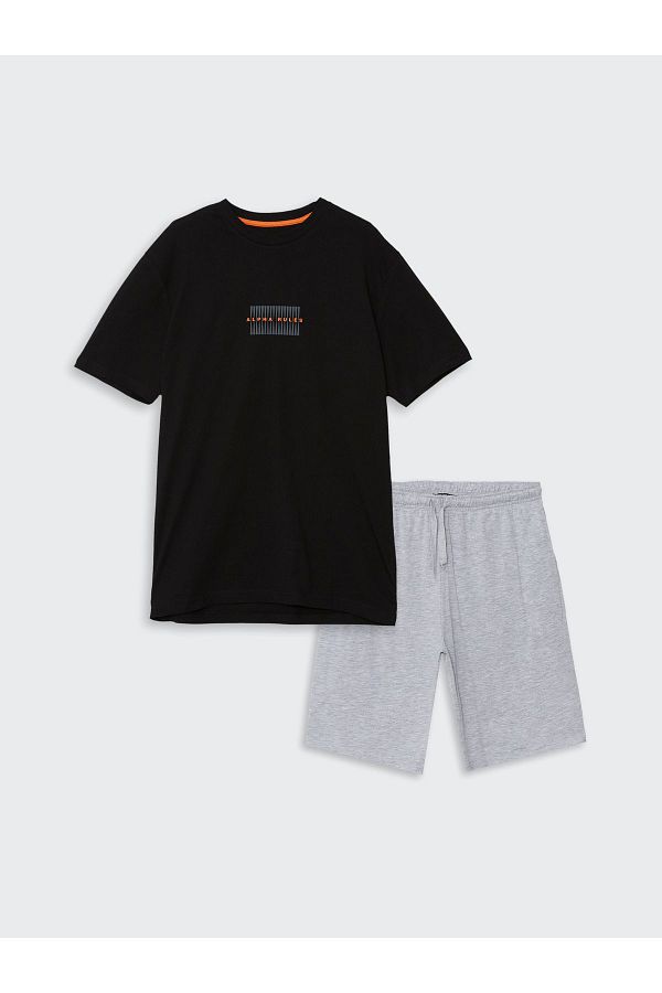 LC Waikiki-Herren-Pyjama-Set mit Shorts – Standardgröße 1