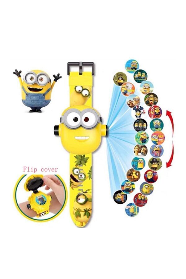Minions-Character Projection Clock Reflects Wall with 24 Different Characters Sequence 1