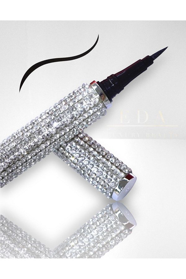 EDA LUXURY BEAUTY-Black Shiny Eye Makeup - Ultra Thin Felt Tip, Waterproof Liquid Eye Liner, Vegan Eye Makeup 1