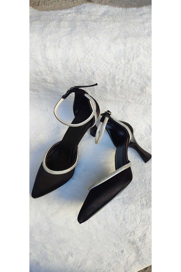 Satin evening shoes clearance