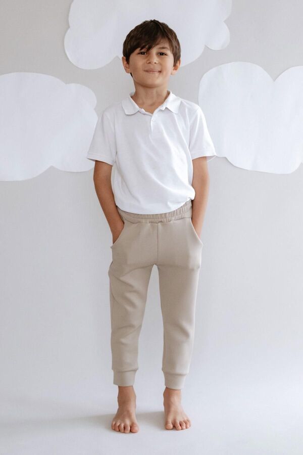 C&City-Boy's Cuffed Leg Sweatpants 873 Stone 1