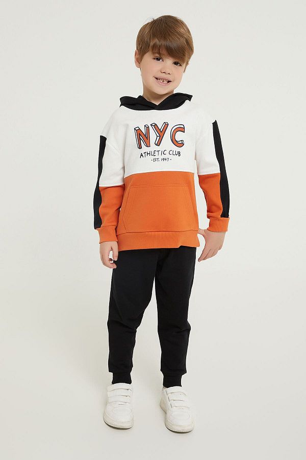 HAUSEkids-بدلة رياضية للأولاد من Rolypoly Athletic Club Cream Rp2852-c 1