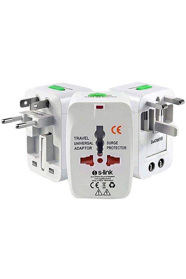 Axe Tools-White Universal Travel Adapter Multi Chinese Hong Kong Plug Socket Converter Adapter 1