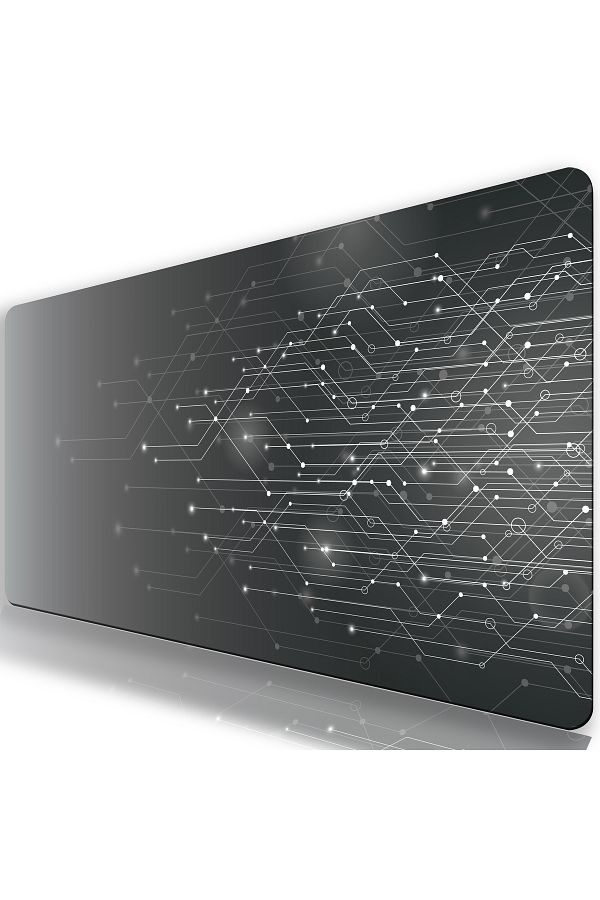 AsMat Paw-XXL 90*40 cm Grey-Black Non-Slip Base Comfortable Work and Gaming Keyboard / Mausepad - Non-Slip Base Keyboard and Mouse Pads 1