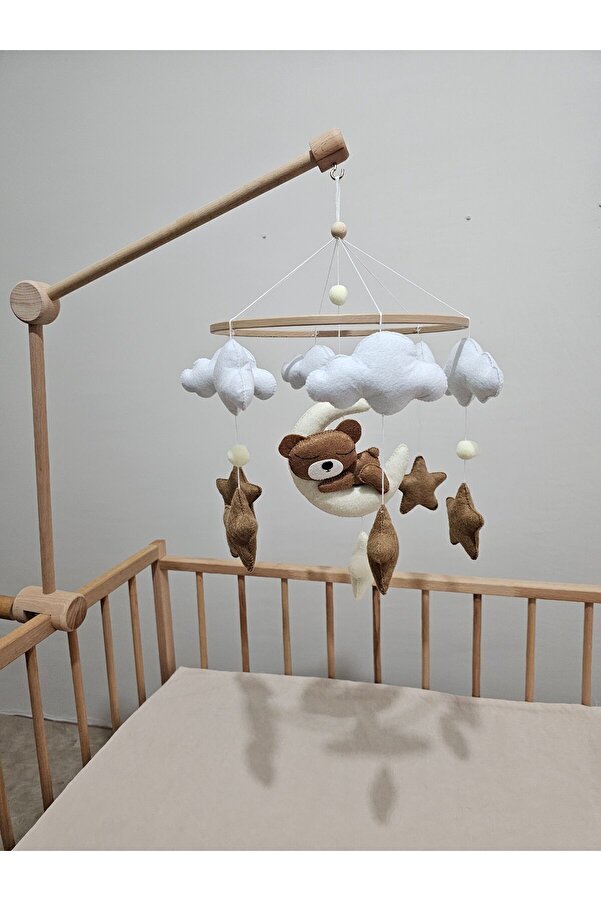 hobiimobiii Dönence(Müzikli) Bebek beşik süsü uyuyan ayıcık