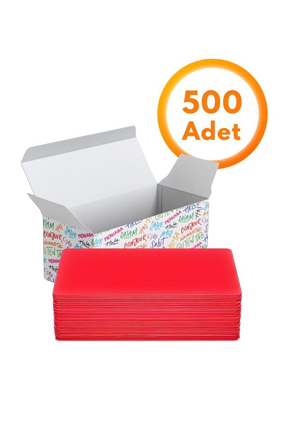 Copyder-500 Red Non-Printed Words Cards - Multi-Purpose, Boxed Note Cards for Memory and Note Taking 1