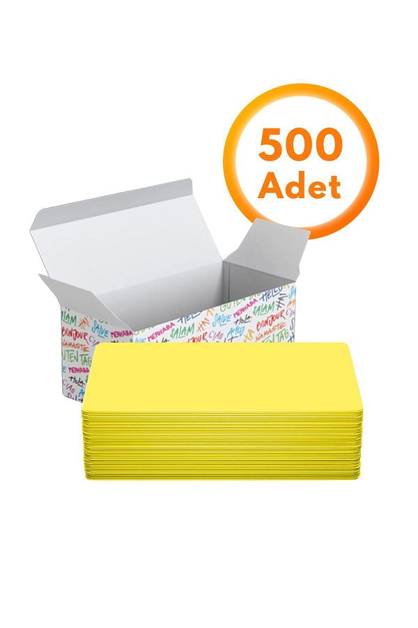 Copyder-500 بطاقة ملاحظة للكلمات الصفراء غير المطبوعة - متعددة الأغراض للحفاظ على الذاكرة والملاحظات، في صندوق 1