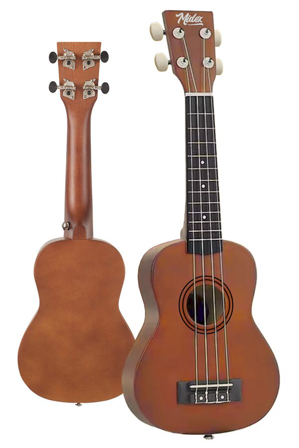 Midex Ukx 233m Brown Concert Ukulele Hanger Bag and Plectrums Method Trendyol