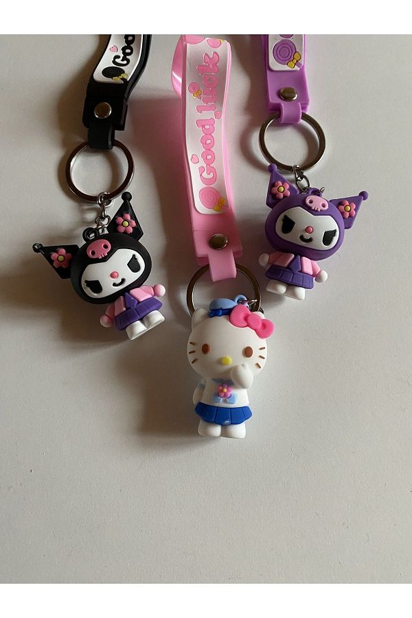 SANRIO-Sanrio character kuromi keychain, hello kitty keychain 1 PCS 1