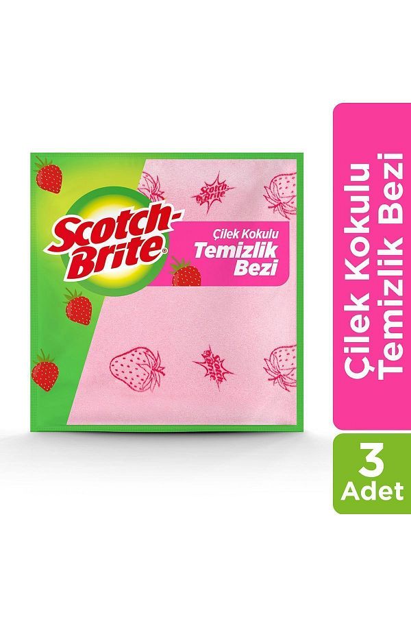 Scotch Brite-Strawberry Scented Cleaning Cloth - Pack of 3 1