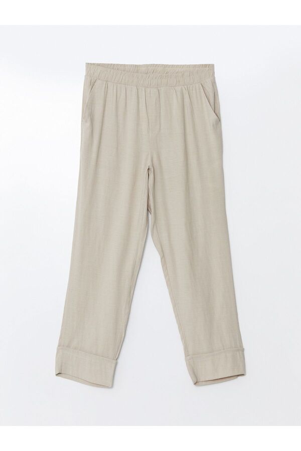 LC Waikiki-Umstandshose in Karottenform aus Leinenmischung – elastische Taille 1