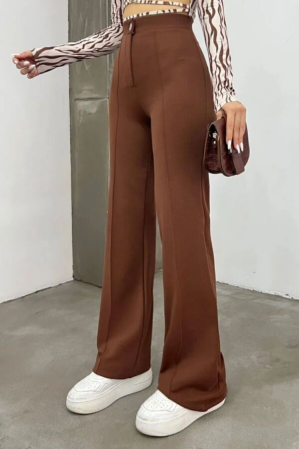 Wide Leg Pantalones Palazzo Mujer Bajita Kalinga Ashok Pantalon