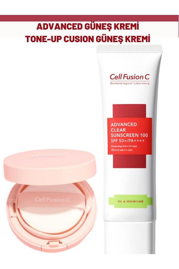 Cell Fusion C-High Protective and Tone up Compact Sunscreen Set - for All Skin Types 1
