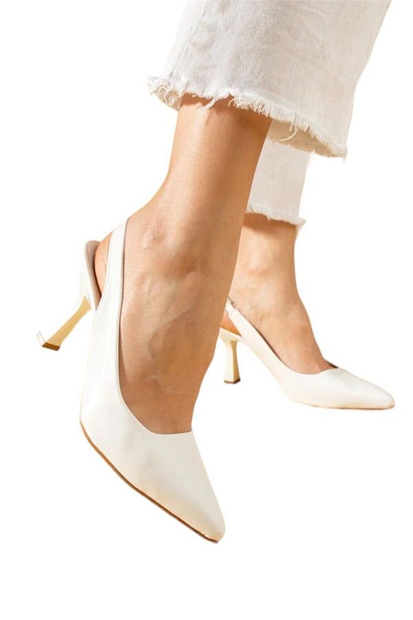 White stilettos 8's style on sale