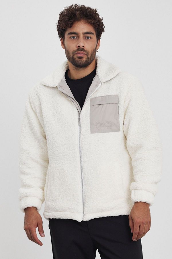 Men's plush fleece jacket outlet
