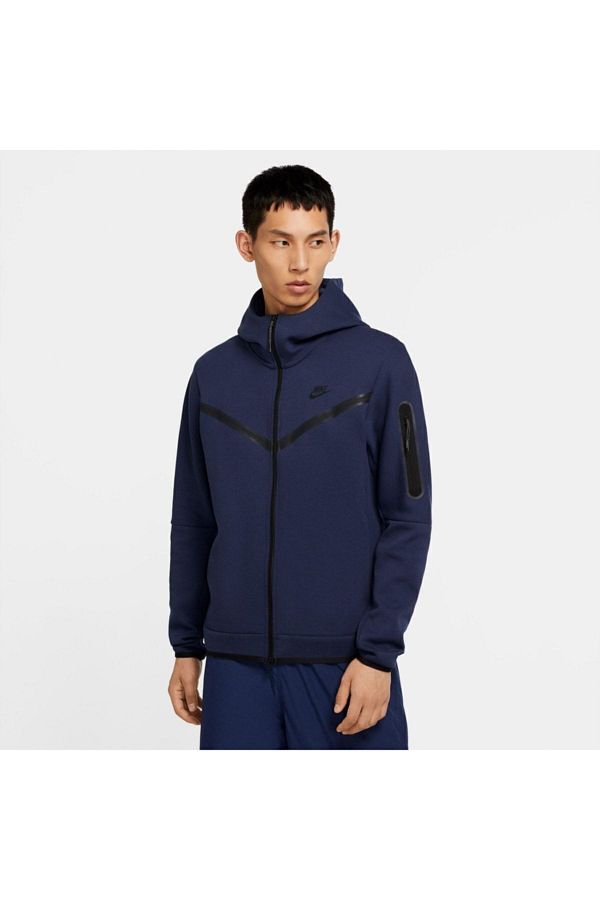 Nike tech fleece hoodie navy store