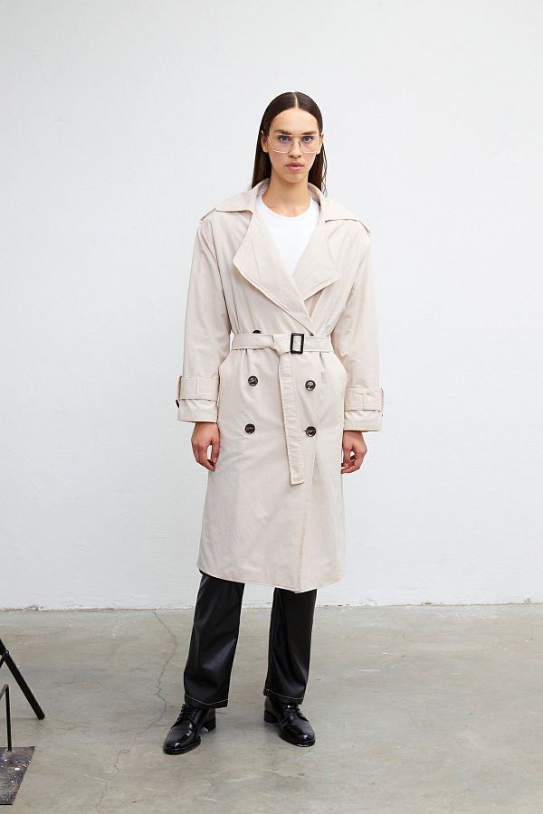 VATKALI Belted double breasted button up trench coat Trendyol