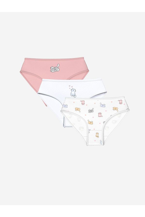 LC Waikiki-Set de 3 chiloți imprimați pentru fete 1