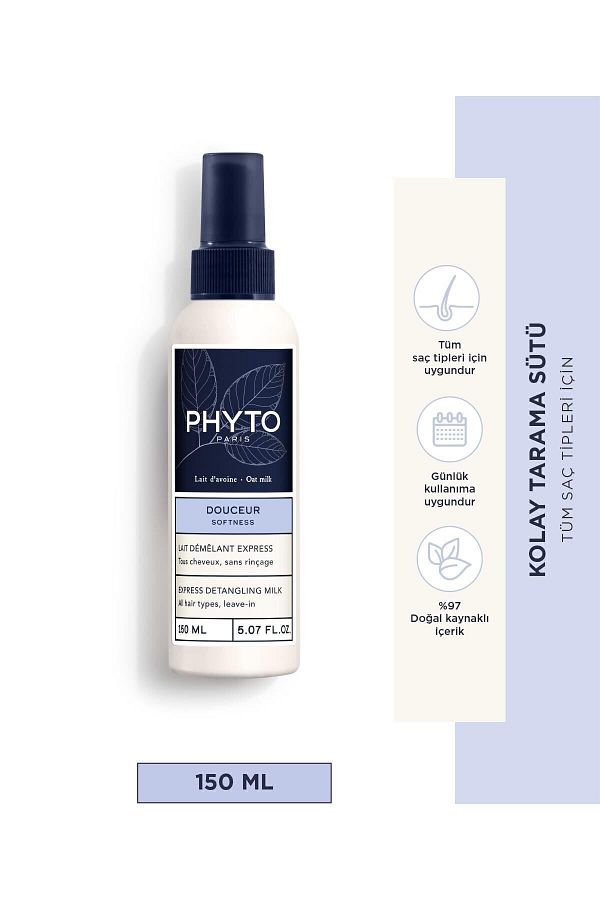 Phyto-Softness Express Detangling Milk Easy Combing Milk for All Hair Types 150 Ml 1