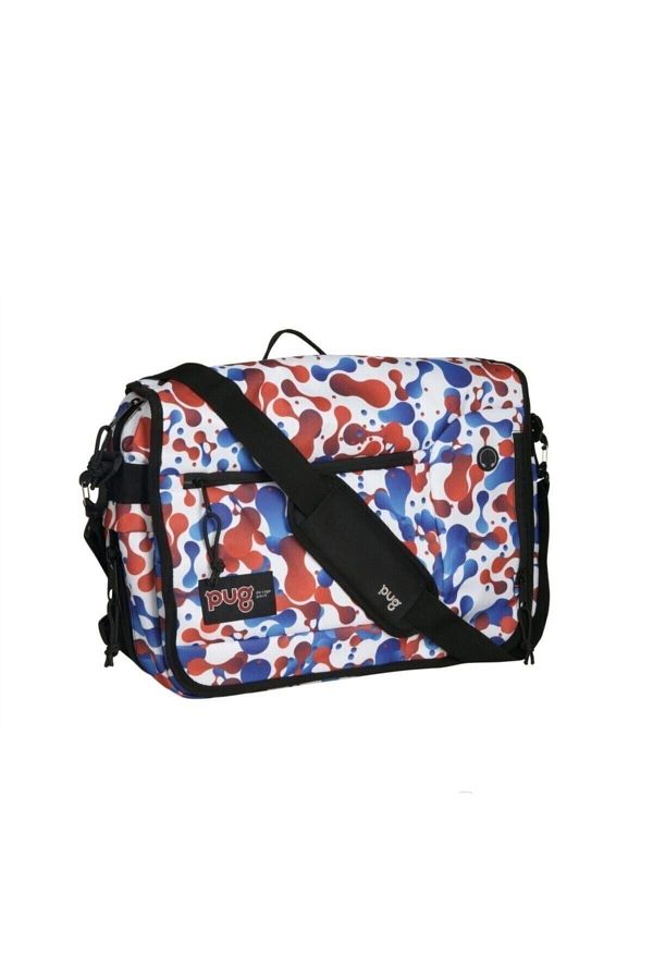 Pug Design Pack Buddy Postman Laptop Bag White Colored Bubble Trendyol