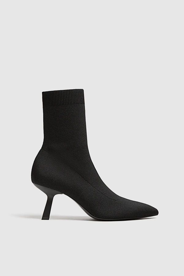 DUXAL SHOES-Botine negre stretch cu toc 1