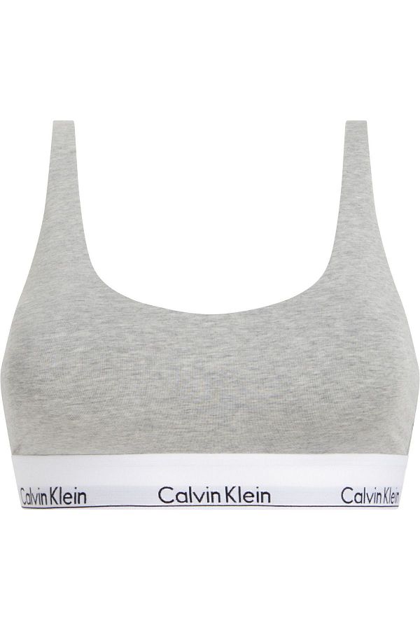 Calvin Klein Gray Women s Sports Bra Brand Logo Elastic Band Comfortable Breathable Daily Use Trendyol